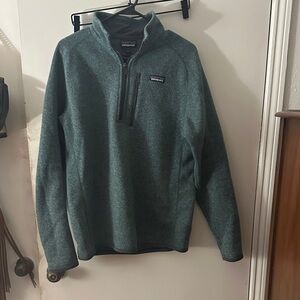 Patagonia Men's Zip-Up Sweater in Forest Green